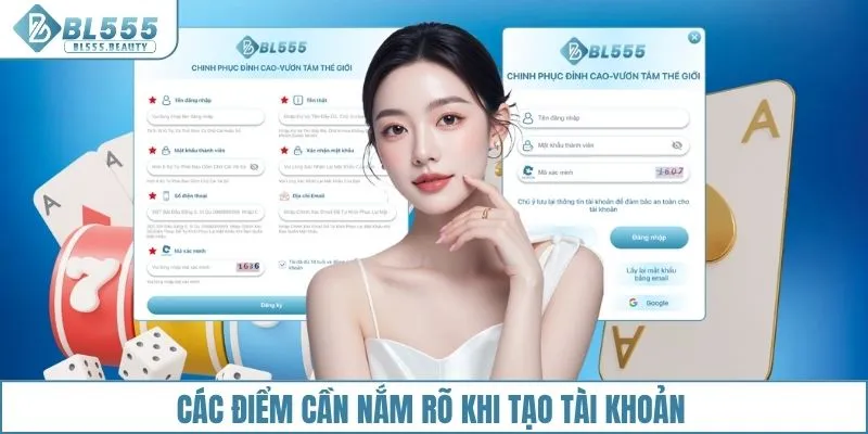 Các điểm cần nắm rõ khi tạo tài khoản