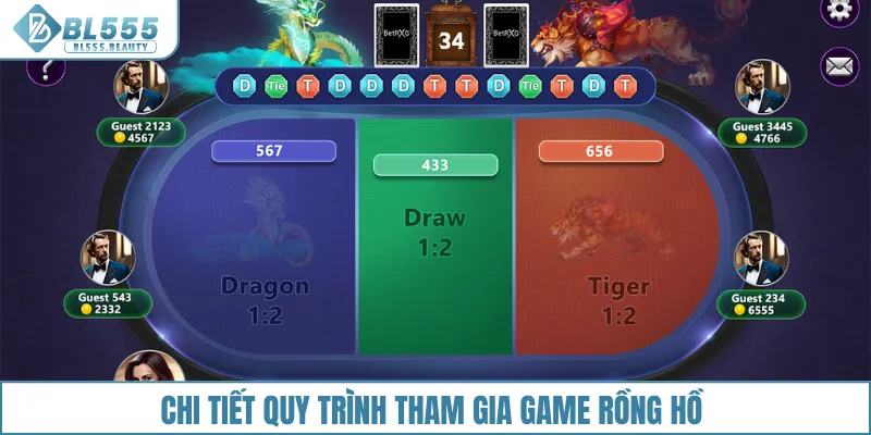 Chi tiết quy trình tham gia game rồng hổ