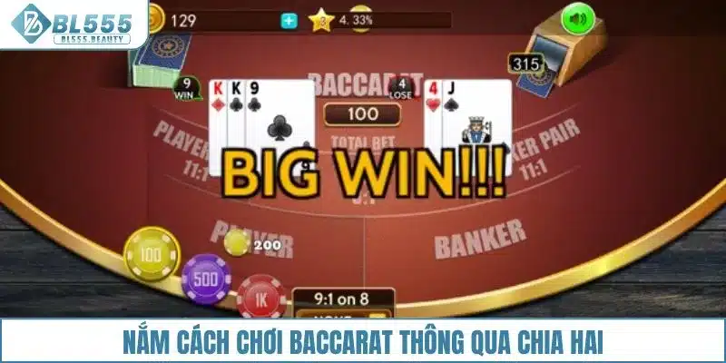 Nắm cách chơi baccarat thông qua chia hai