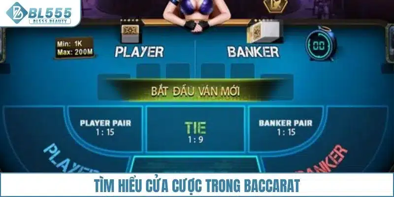 Tìm hiểu cửa cược trong baccarat